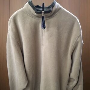 Woods & Gray Tan Neutral Fleece 1/4 Zip Pullover Men's Sz XL